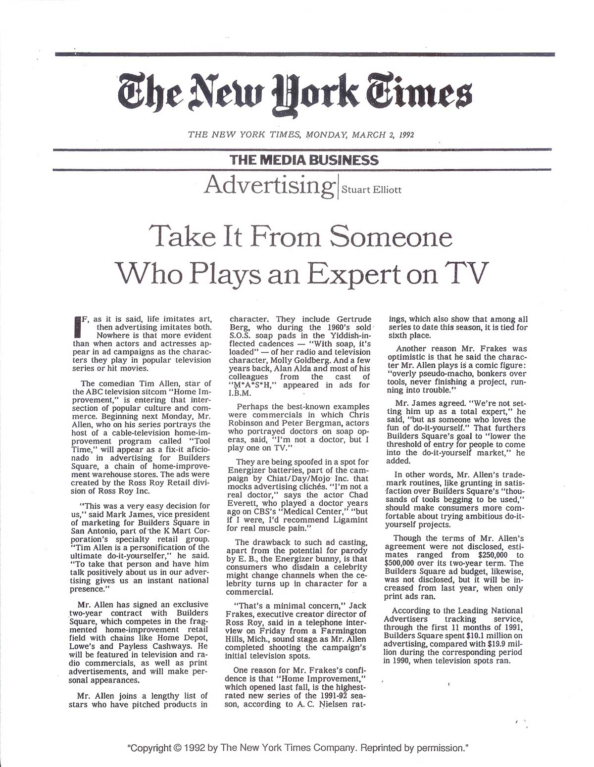 Builders Square/Tim Allen